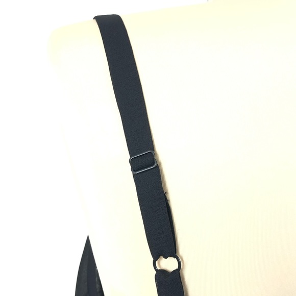 Camisole Size zipper easy on off adjustable strap Empire waist sheer Black M - Picture 5 of 7